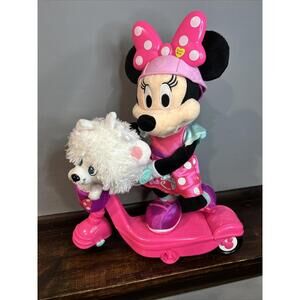 Minnie Mouse Sing & Spin Scooter Disney Junior Happy w/Dog Tested!